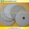 Flexible diamond dry polishing pads
