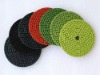 Flexible engineered stone polishing pads