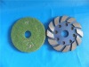 Floor renovating diamond grinding polishing pad