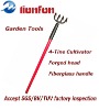 Four Prongs Hoe Cultivators With Fiberglass Handle