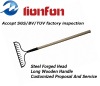 Fourteen Teeth Garden Rake With Durable Wooden Handle