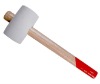 French Style white rubber mallet hammer with wooden handle