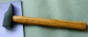 French type machinist hammer with wooden handle