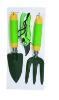 Garden equipment with rubber handle