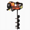 Gas Earth Drill, 49CC Petrol Post Hole Digger with 100mm, 150mm, 200mm auger bits HT-DZ490