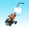 Gasoline cut off saw with single-handle push cart