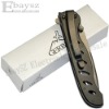 Gebo Black Stainless Steel 7-Hole Folding Knife DZ-079