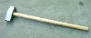 German type machinist hammer with wooden handle