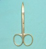 Gold Curved Finger Nail Scissors