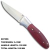Good Quality Wood Handle Liner Lock Knife 6072RK
