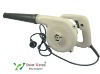 Gray electric snow blower