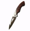 Gut Hook Skinner Knife with Wooden Handle