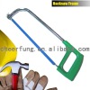 HEAVY DUTY HACKSAW FRAME WITH ALUMINUM ALLOY HANDLE AND ADJUSTABLE ELLIPTIC TUBE