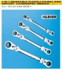 HL8400 4 in 1 reversible flexible double ring ratchet combination wrench