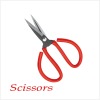 HML-01F notch blade red handle leather scissors