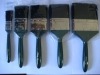 HONGJI brush factory sale green wooden handle and pure black bristle paint brush and in quantity