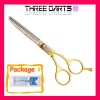 HOT SALER FREE package pearl gold handle BARBER scissors