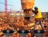Heavy duty rubber basin construction bucket