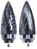 High helix tungsten carbide burrs and carbide dental bur