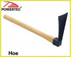 Hoe with wood handle