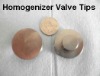 Homogenizer valve tips