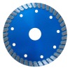 Hot-pressed thin turbo saw blade