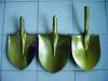 Japan type round shovel with golden color painted shovel head