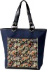 Japanese traditional textile pattern canvas tool basket tote bag