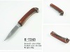 K-7243 high quality wooden handle pocket knife