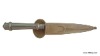 KNIFE IN NICKEL SILVER, BRAIDED SHEATH RAWHIDE. SCHMIEDEN 14 CM