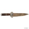 Knife Wood-handled and deer antler, Rawhide Sheath