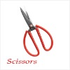 LDH-2# Red handle leather scissors garden industry tools