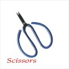 LDH-A4 Simple Small Easy Handle Comfortalbe Tungsten Blade Blue Rubber Handle Wire Cutter Scissors