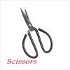 LDH-K1 black rubberized leather scissors