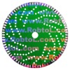 Laser Welded Continuous Turbo Segmented Small Diamond Saw Blade for cutting Hard Masonry Material