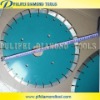 Laser-weld diamond saw blade for cutting granite