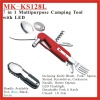 (MK-KS128L) 7 Function Detachedable Multi Camping Tool with LED Light