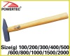 Machinist hammer W/hickory wood handle