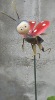 Metal ladybug garden decoration stick