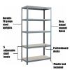 Metal storage shelves