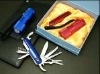 Multi function folding knife and LED flashlight combination tool set B01P