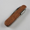 Multifunctional folding Knife With wooden handle
