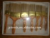NEW!! 100% NYLON FILAMENTS PAINT BRUSH SET WITH DURABLE WOODEN HANDLE