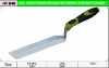 Narrow margin trowel with soft-grip handle