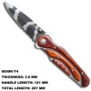 New Design Liner Lock Knife With Wood Handle 6099K-T4