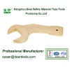 Non sparking bent hammer open spanner