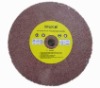 Non-woven polishing wheel, abrasive polishing wheel