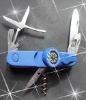 P1000 420/steel rubber compass 9accessories rubber pocket knife combass