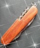PB300--420steel multi foldinig wood handle knife
