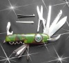 PE420--420/430 steel abs compass 13 accessories plastic pocket survival knife with compass